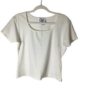 Lilly Pulitzer White Short Sleeve White Label Vintage Top Size L